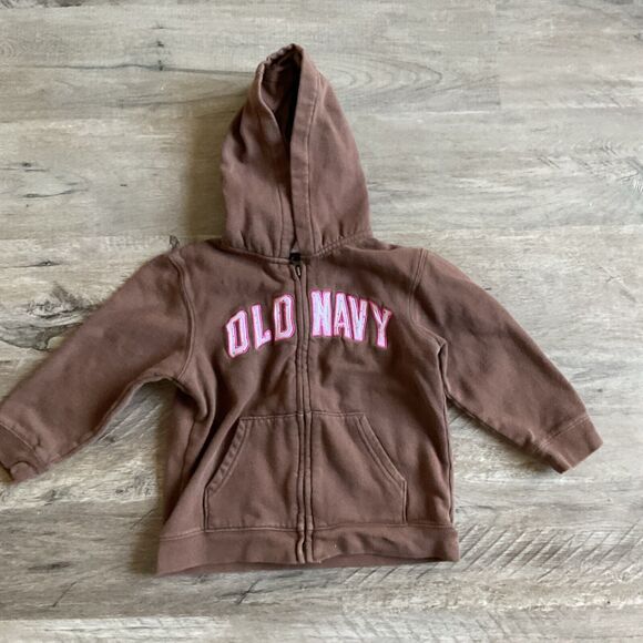Old Navy 4T Full Zip Brown Hoodie - Picture 1 of 5